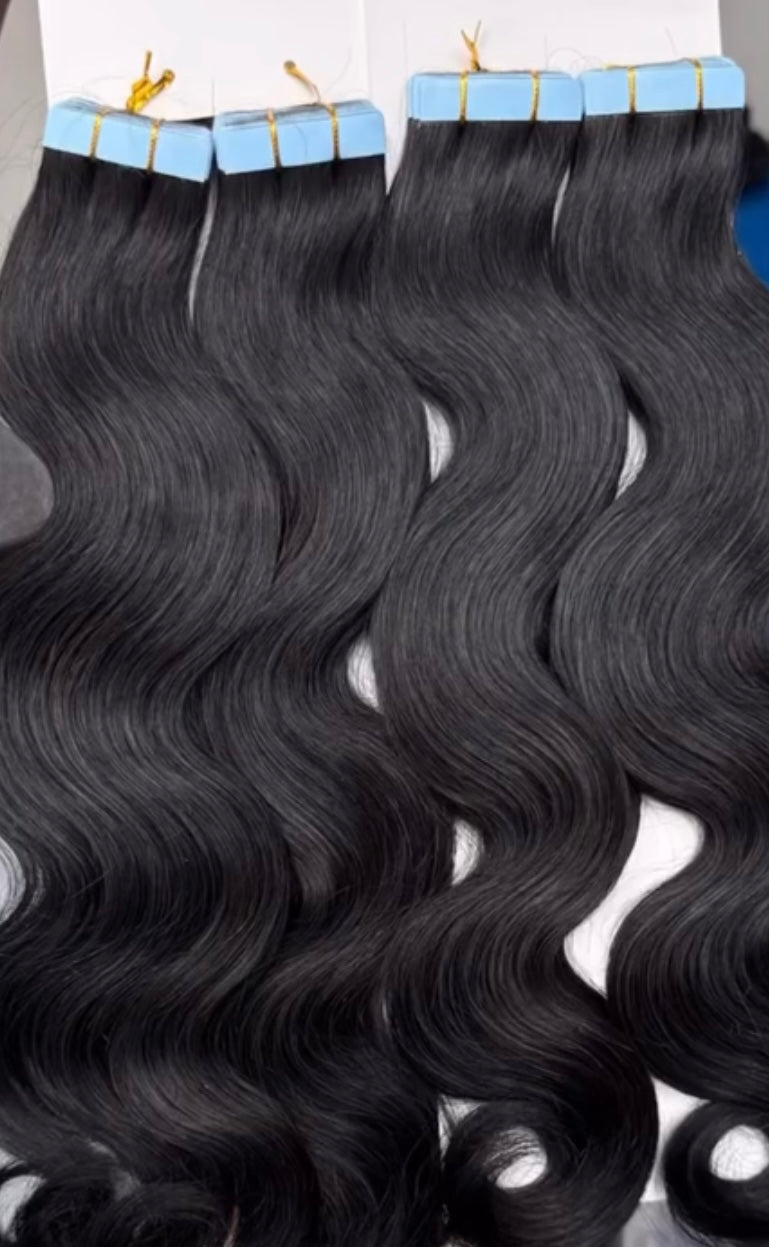 BODY WAVE RAW TAPE IN HAIR EXTENSIONS